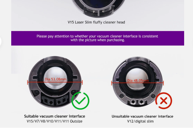 Dyson Laser Turbo Brush 971360-01 for V8 V10 V11 Vacuums