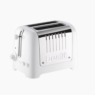 Dualit 2-Slice Lite Toaster – High-Gloss Finish with Bagel, Defrost & Peek‑and‑Pop Functions