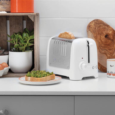 Dualit 2-Slice Lite Toaster – High-Gloss Finish with Bagel, Defrost & Peek‑and‑Pop Functions