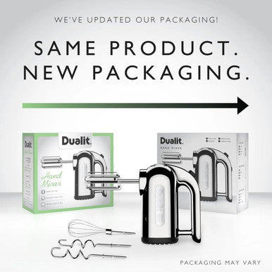 Dualit 400W Hand Mixer - Chrome Finish with 4-Speed Control & Attachments