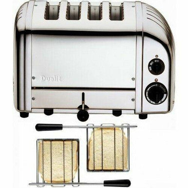 DUALIT CLASSIC POLISHED STAINLESS KETTLE & TOASTER 2 X CAGES COMBO IN HEIDELBERG