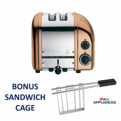 DUALIT TOASTER 2 SLICE COPPER NEWGEN 27085 / DU02CONG WITH 5 YR WTY