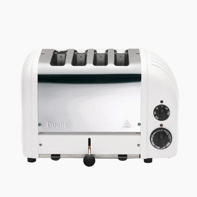 DUALIT TOASTER 4 SLICE NEWGEN WHITE 47063 WITH 5 YEAR WTY HAND MADE IN UK