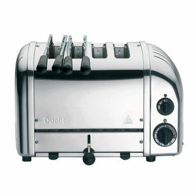 DUALIT TOASTER 4 SLICE POLISHED STAINLESS 42174 WITH 2 SANDWICH CAGES HEIDELBERG