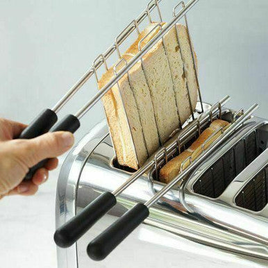 DUALIT TOASTER 4 SLICE POLISHED STAINLESS 42174 WITH 2 SANDWICH CAGES HEIDELBERG