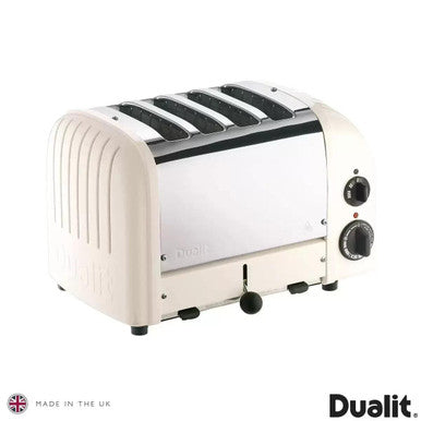 DUALIT TOASTER 4 SLICE WHITE WITH 1 SANDWICH CAGE 40592 5 YR WTY HEIDELBERG
