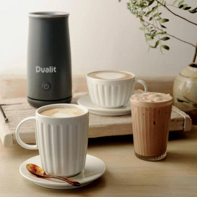 Dualit Hot Chocolate Maker & Milk Frother – One-Touch Barista‑Style Black