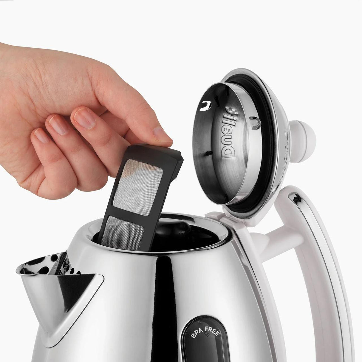 Dualit Lite Jug Kettle – 1.5 L Cordless Stainless Steel Kettle with BPA‑Free Water Window & Rapid‑Boil Base