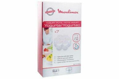 Moulinex A14A03 Yogurt Makers 7 Jars Glass White Lid Transparent IN HEIDELBERG