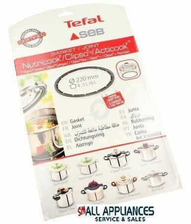 TEFAL PRESSURE COOKER GASKET X1010004 FOR NUTRICOOK CLISPO ACTICOOK