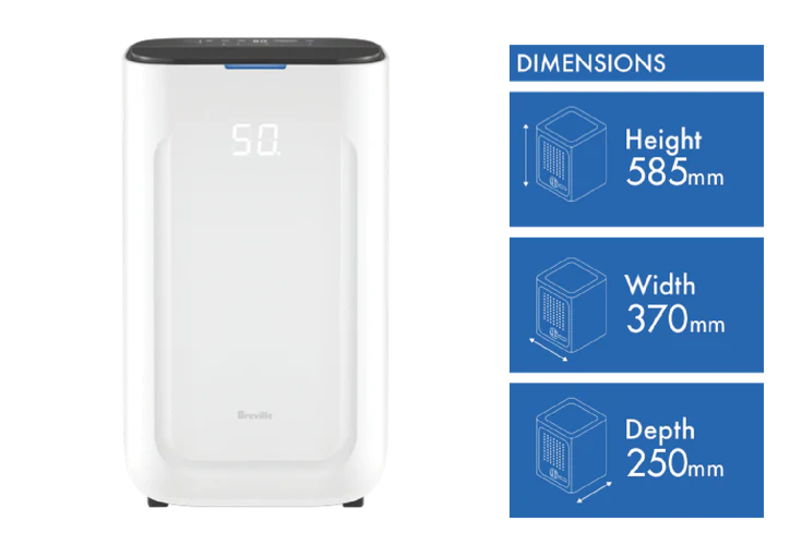 Breville The Smart Dry 2 in 1 Viral Protect Dehumidifier