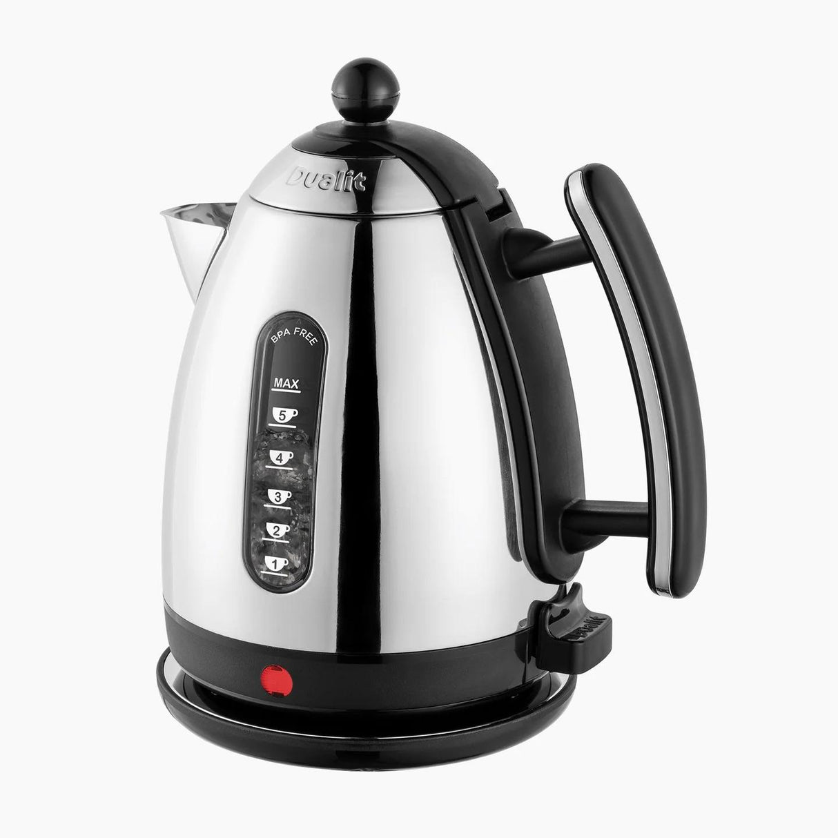 Dualit Lite Jug Kettle – 1.5 L Cordless Stainless Steel Kettle with BPA‑Free Water Window & Rapid‑Boil Base