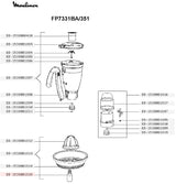 Tefal SS-1530001015 Coupling for FP73 Food Processor Odacio 3