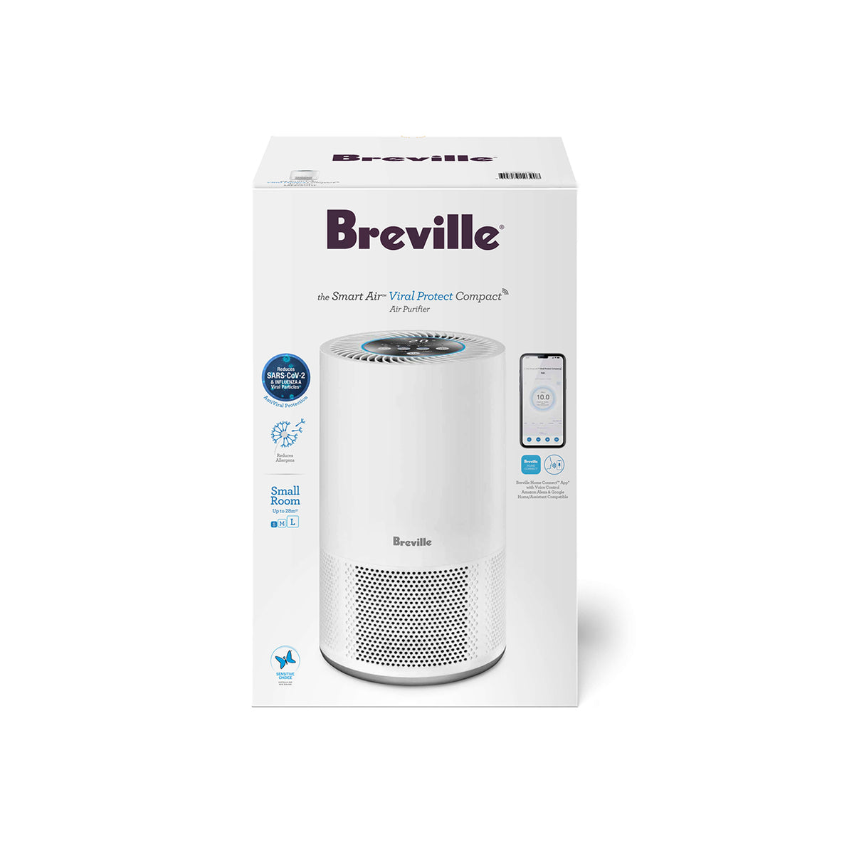 Breville The Smart Air Viral Protect Plus Compact Air Purifier