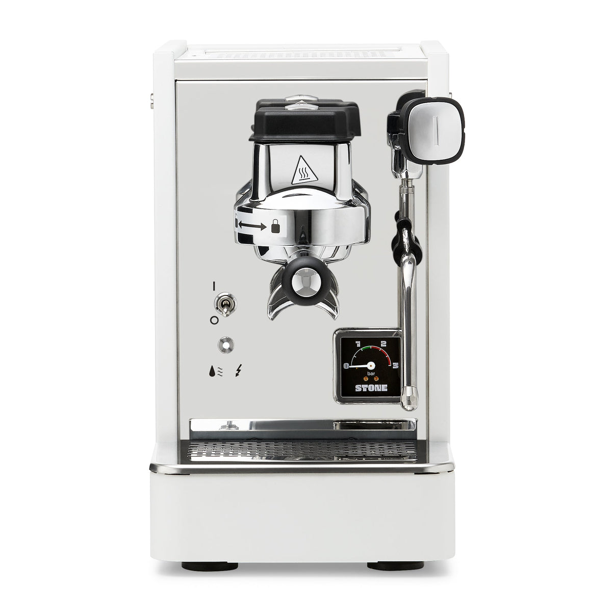 Stone Lite espresso machine in White – front view