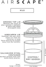 Airscape Kilo 8" Large Coffee Canister