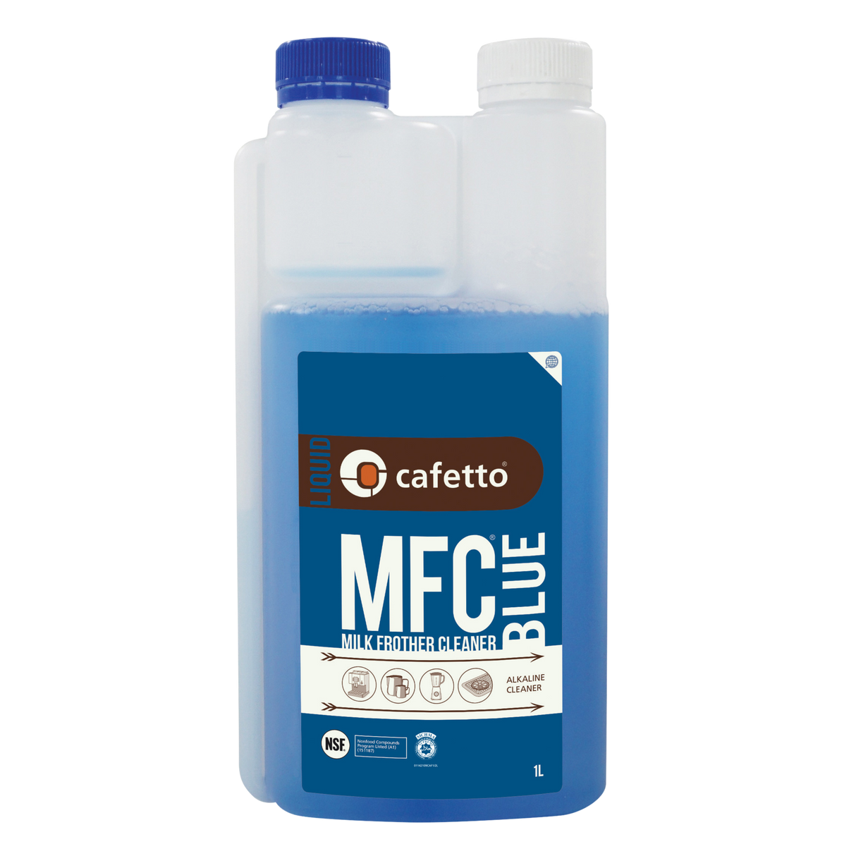 Cafetto 1 Litre MFC Blue Milk Frother Cleaner