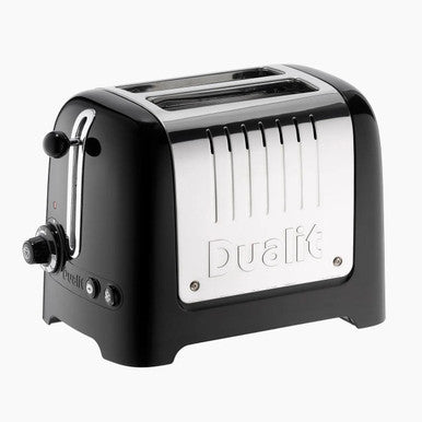 Dualit 2-Slice Lite Toaster – High-Gloss Finish with Bagel, Defrost & Peek‑and‑Pop Functions