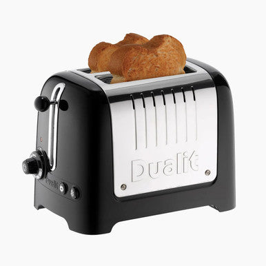 Dualit 2-Slice Lite Toaster – High-Gloss Finish with Bagel, Defrost & Peek‑and‑Pop Functions