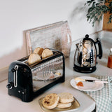  Dualit 2-Slice Long Slot Lite Toaster – Gloss Black with Bagel & Defrost Functions 