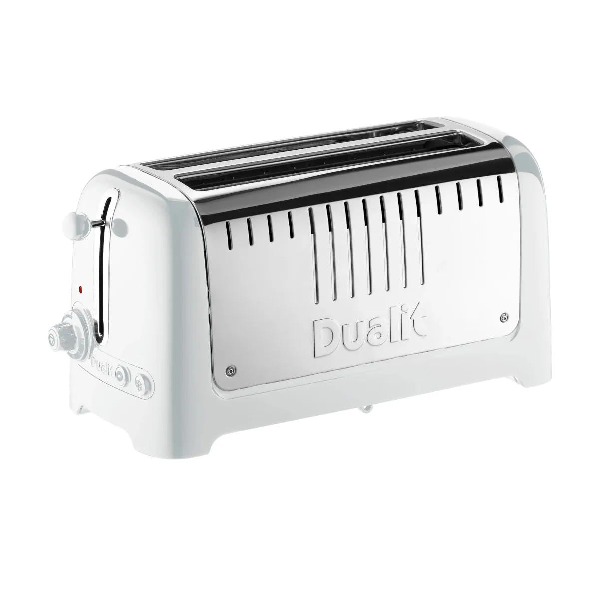  Dualit 2-Slice Long Slot Lite Toaster – Gloss Black with Bagel & Defrost Functions 
