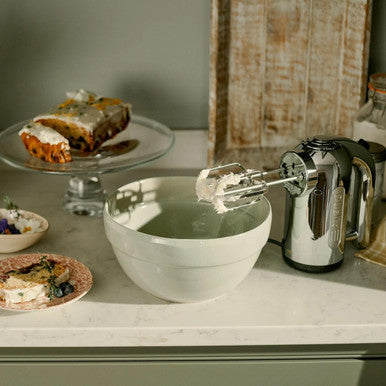 Dualit 400W Hand Mixer - Chrome Finish with 4-Speed Control & Attachments