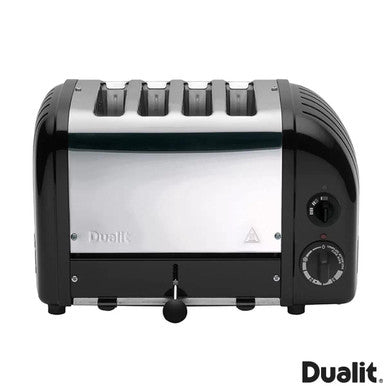 DUALIT TOASTER 4 SLICE BLACK MATT WITH 1 SANDWICH CAGE 40598 5 YR WTY HEIDELBERG