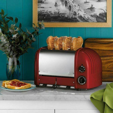 DUALIT TOASTER 4 SLICE CANDY APPLE RED 47020 WITH 5 YEAR WTY IN HEIDELBERG