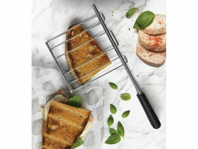 DUALIT TOASTER 4 SLICE METALLIC CHARCOAL 42170 WITH 2 SANDWICH CAGES HEIDELBERG