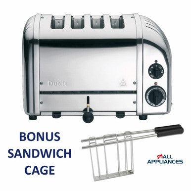 DUALIT TOASTER 4 SLICE NEWGEN POLISHED STEEL 47000 5 YEAR WTY IN HEIDE ...