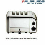 DUALIT TOASTER 4 SLICE POLISHED WITH 1 SANDWICH CAGE 40590 5 YEAR WTY HEIDELBERG
