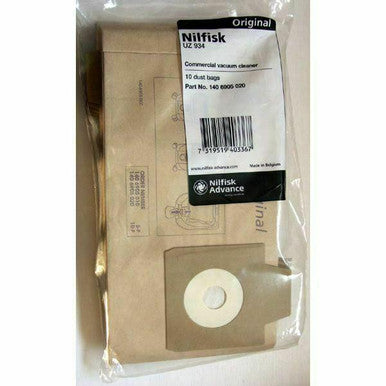 NILFISK BAGS 1406905020 DISPOSABLE 10 PACK FOR UZ932 UZ934 GENUINE IN HEIDELBERG