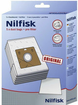 NILFISK DISPOSABLE 5 BAGS FOR 78602600 COUPE GO FORCE COMPACT GENUINE HEIDELBERG