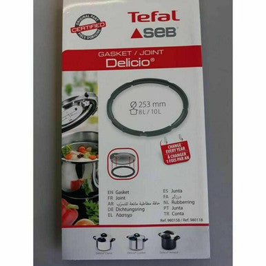 TEFAL PRESSURE COOKER GASKET SS980158 FOR DELICIO 8L, 10L 253MM IN HEIDELBERG